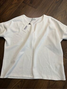 Women’s Short Sleeve Crewneck Top - White